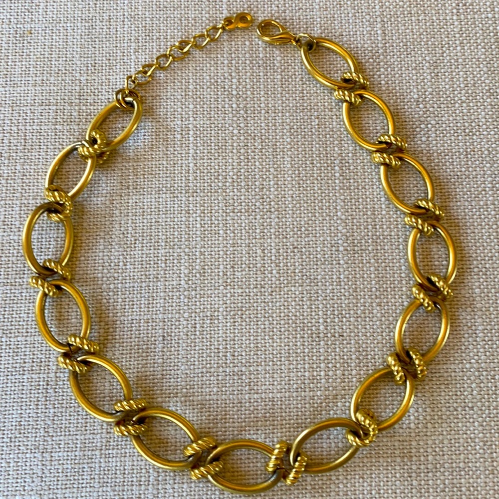 Faux gold link adjustable necklace